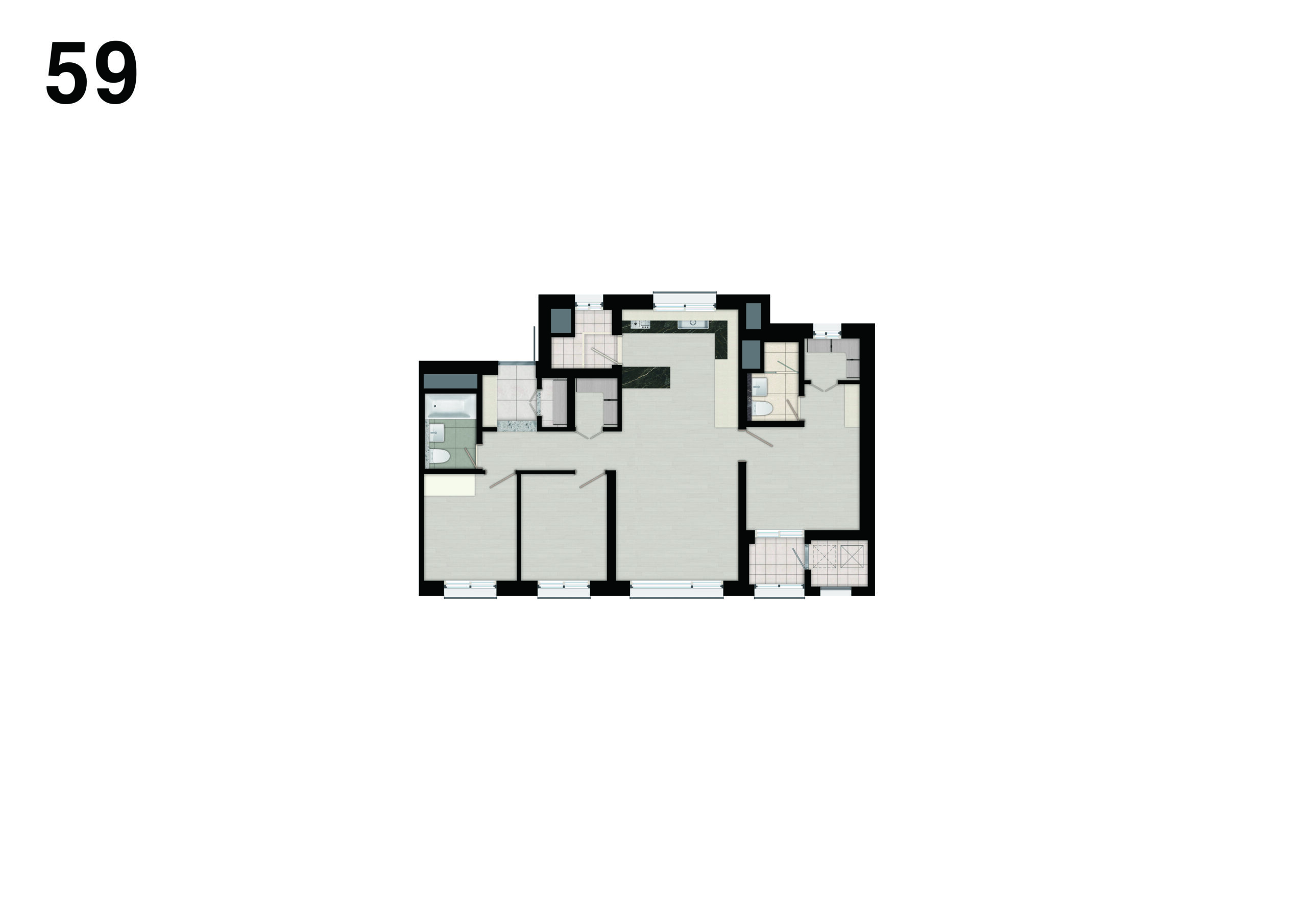 59타입 2D 평면도